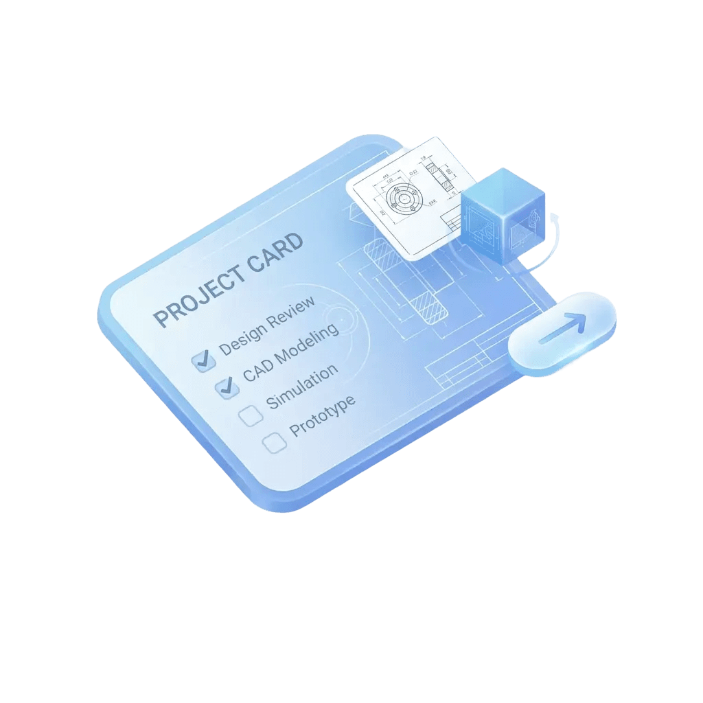 Isometric CAD technical drawing